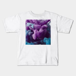 Abstract Purple and Blue Swirls of Paint Kids T-Shirt